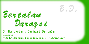 bertalan darazsi business card